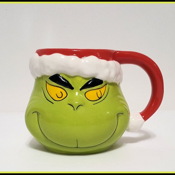 NEW RARE Williams Sonoma The Grinch Figural Mug 28 OZ Stoneware - Picture 1 of 6